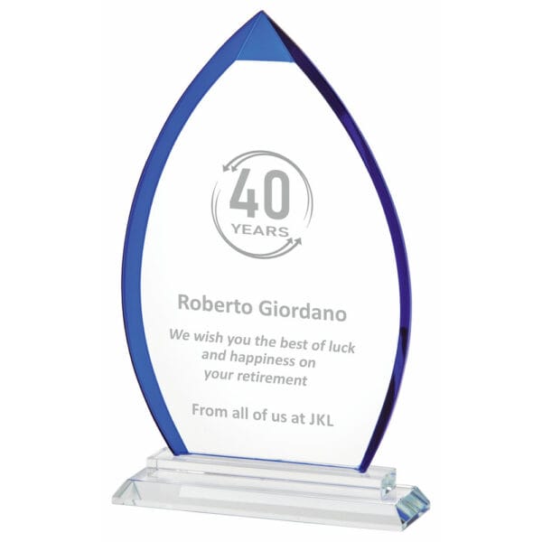 Clear Crystal Award with Black Base (In Presentation Case)