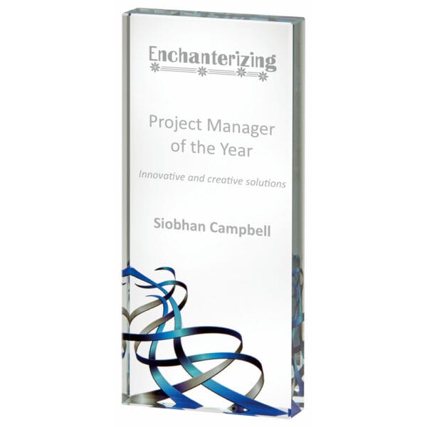 Clear Crystal Award with Black Base (In Presentation Case)