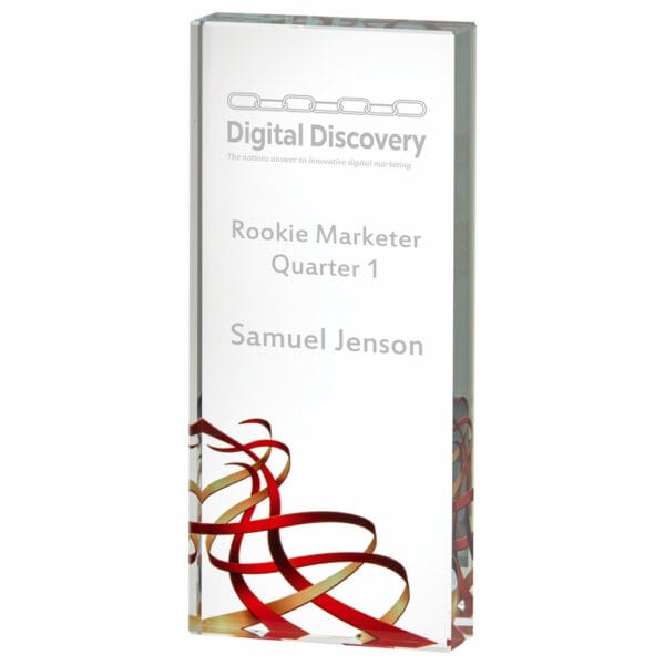 Clear Crystal Award with Black Base (In Presentation Case)