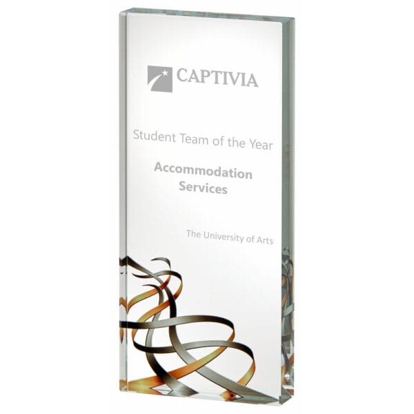 Clear Crystal Award with Black Base (In Presentation Case)