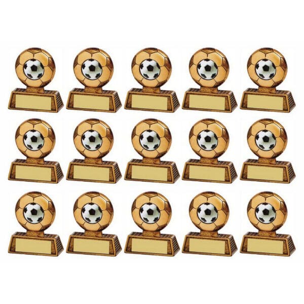 15 x Football Medals in Cases