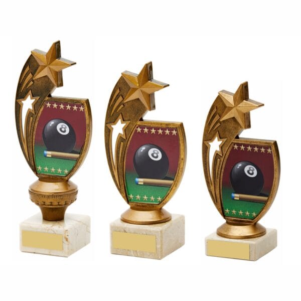 Antique Gold Pool Trophy
