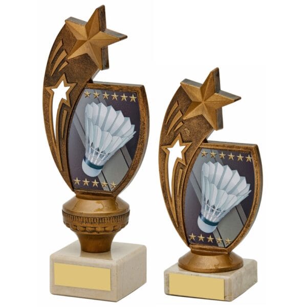 Antique Gold Shuttle Cock Trophy