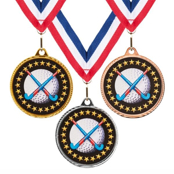 Hockey Medal inc Ribbon