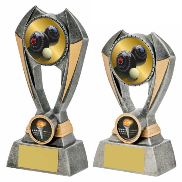 Antique Silver Resin Lawn Bowls Award