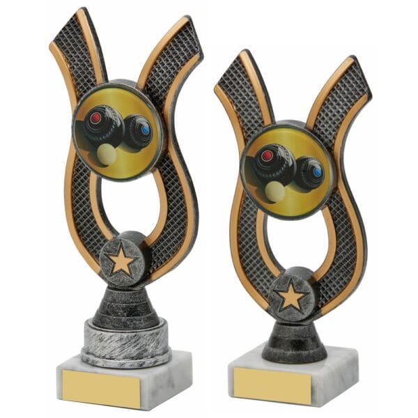 Antique Silver Ribbon Lawn Bowls Award