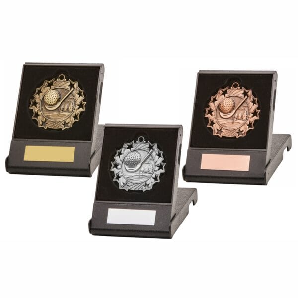 Gold Star Golf Medal in Case