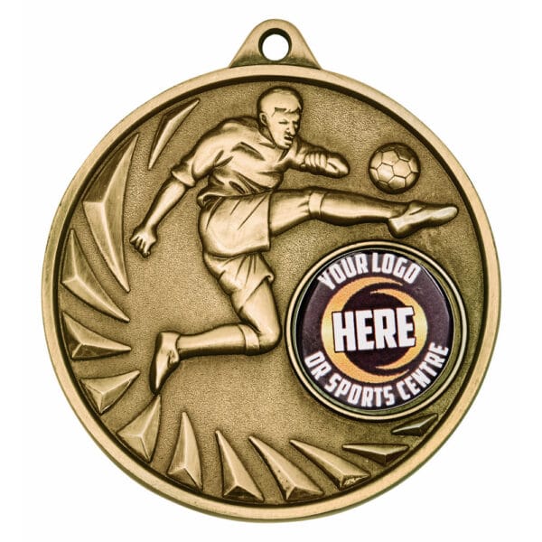 Gold Male Football Medal