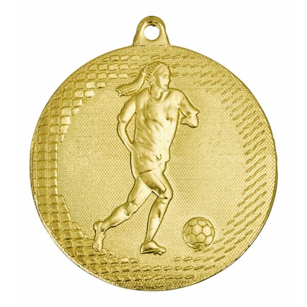 Gold Female Football Medal