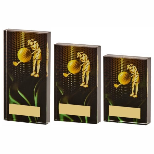 Male Golf Glass Award - 10cm