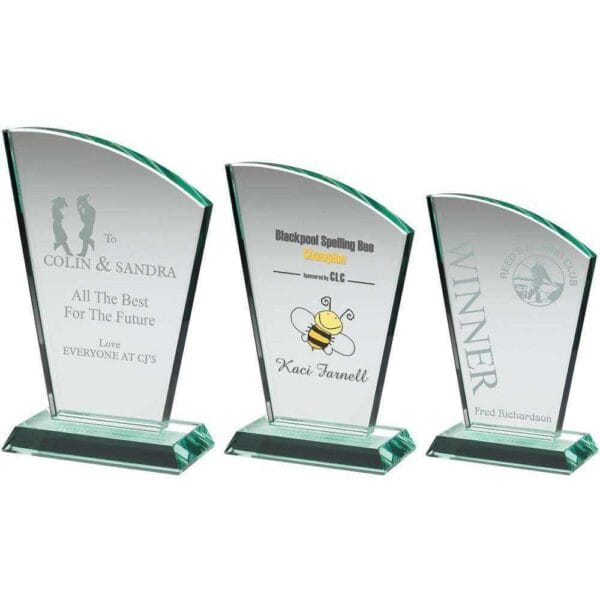 JADE GLASS SAIL PLAQUE (15mm THICK)