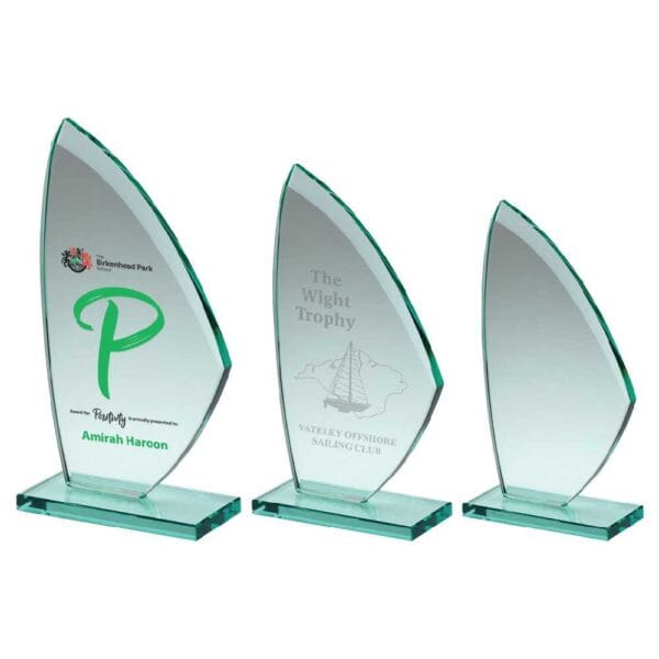 JADE GLASS SAIL PLAQUE (10mm THICK)
