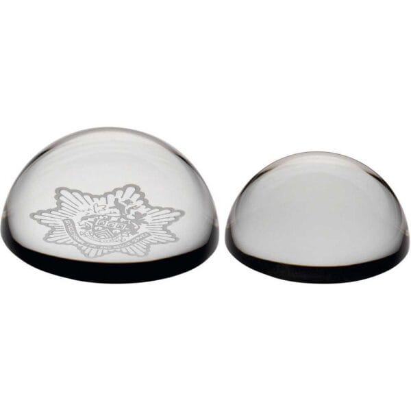 CLEAR GLASS DOMED PAPERWEIGHT